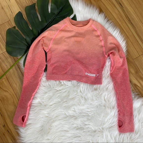 Gymshark Ombre Seamless Coral Peach Set - Picture 5 of 16